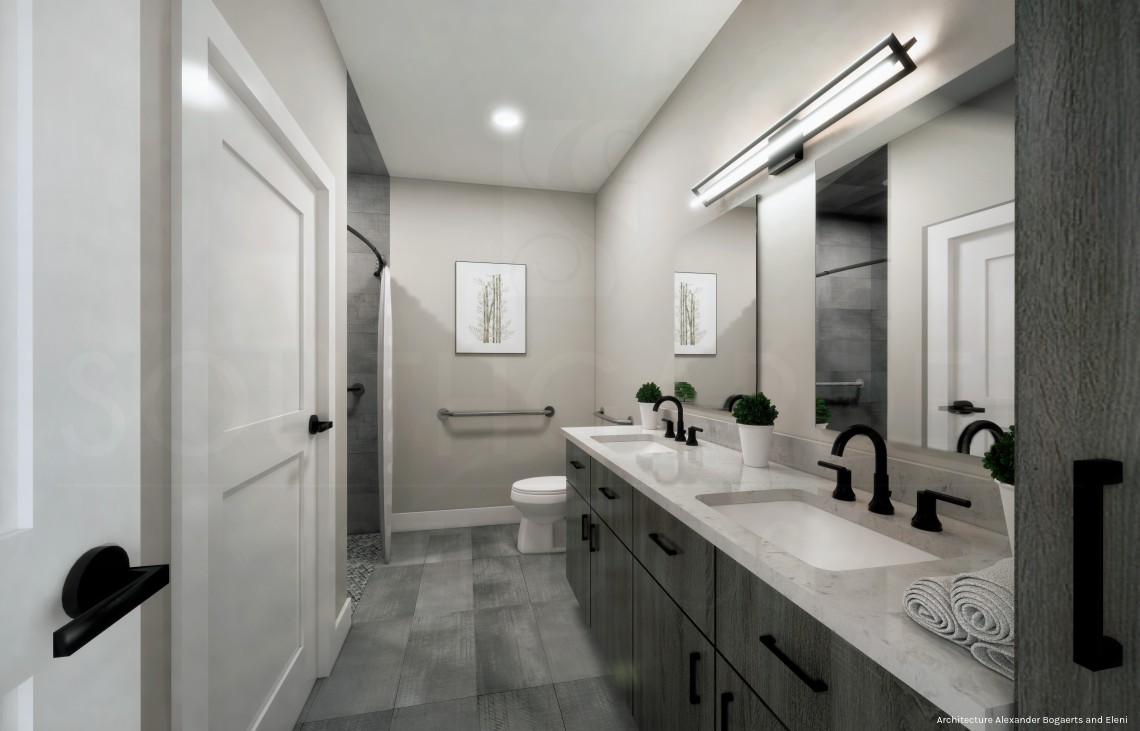 Modern Bathroom Rendering