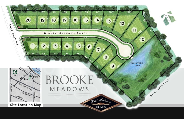 2D Classic Site Plan Rendering Brooke Meadows