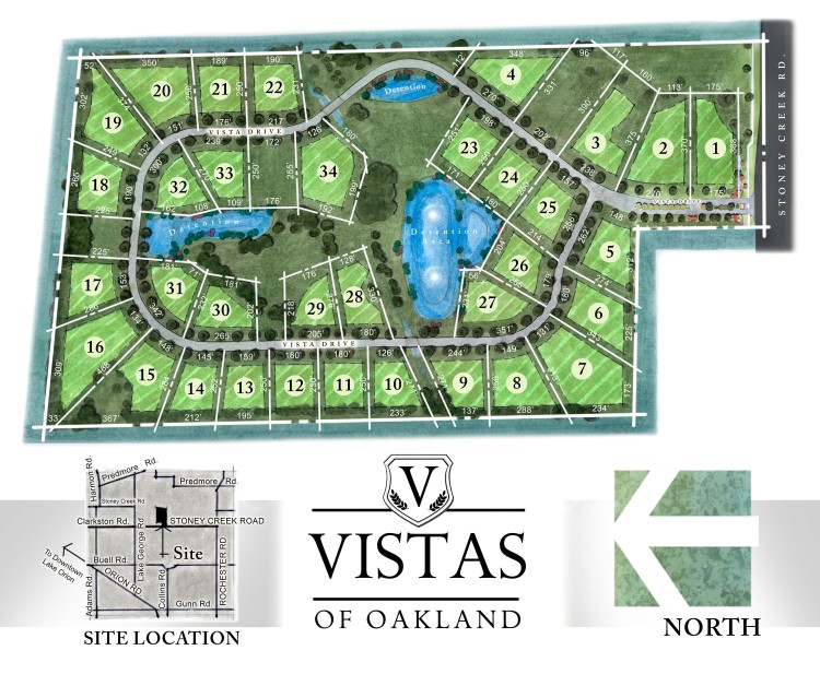2D Classic Site Plan Rendering Vistas Of Oakland