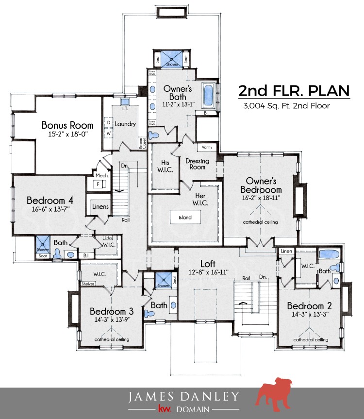Second Floor Plan Rendering Sample