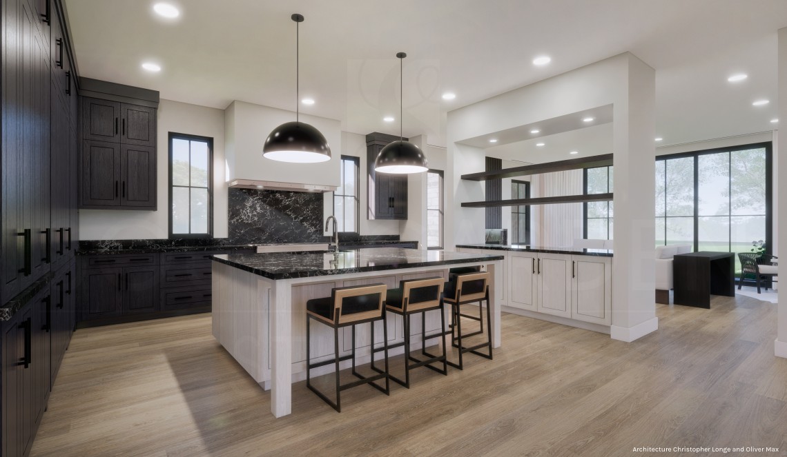 Modern Kitchen Interior Rendering