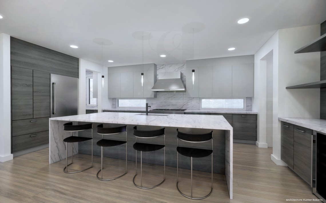 Modern Kitchen Rendering